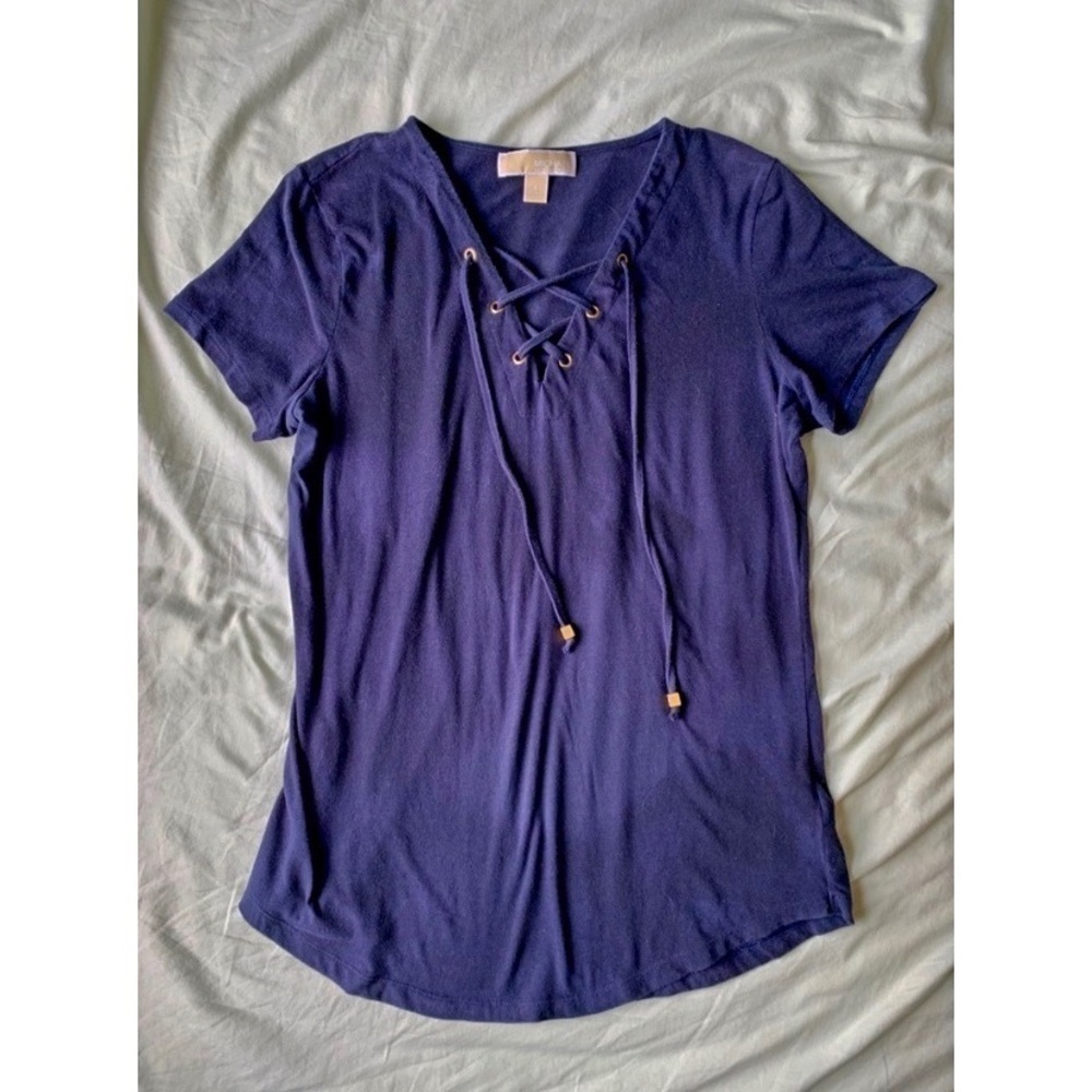 🌻 MK Blue Criss Cross Top